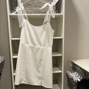 White dress season!-brides and graduates!! White sundress worn once!-size M